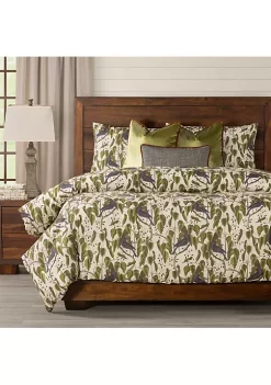 Smithsonian Bluebirds In Paradise Duvet Set- King- 7 Piece