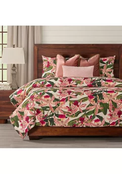 Smithsonian Orchidelia Duvet Set- Full- 7 Piece