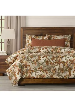 Smithsonian Lady Slipper Duvet Set- Full- 5 Piece