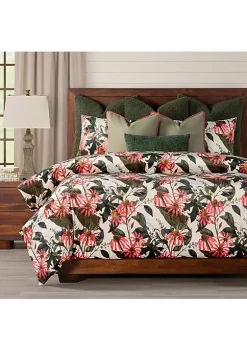 Smithsonian Classic Coneflowers Duvet Set- California King- 10 Piece