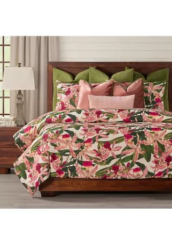 Smithsonian Orchidelia Duvet Set- Queen- 9 Piece