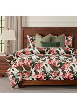Smithsonian Classic Coneflowers Duvet Set- King- 7 Piece