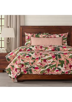 Smithsonian Orchidelia Duvet Set- King- 5 Piece