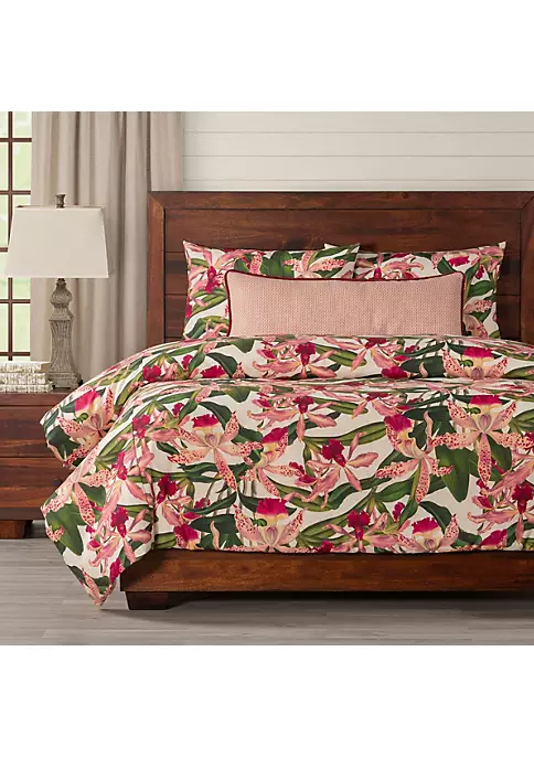 Smithsonian Orchidelia Duvet Set- King- 5 Piece 1 Smithsonian Orchidelia Duvet Set- King- 5 Piece