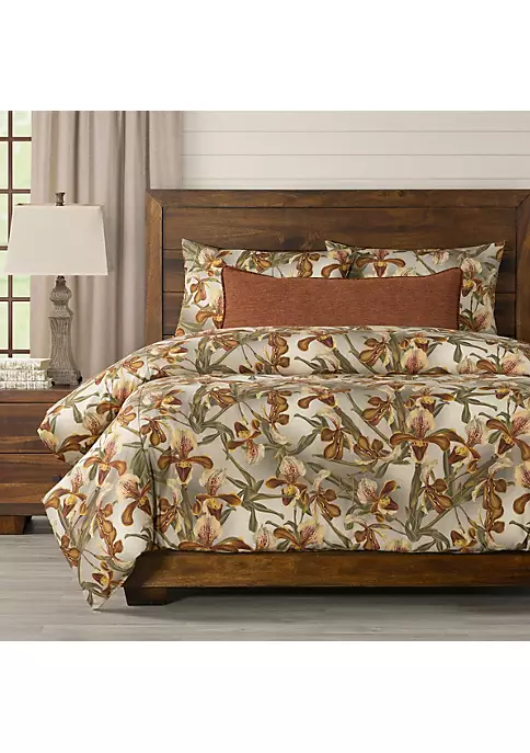 Smithsonian Lady Slipper Duvet Set- Queen- 5 Piece 1 Smithsonian Lady Slipper Duvet Set- Queen- 5 Piece