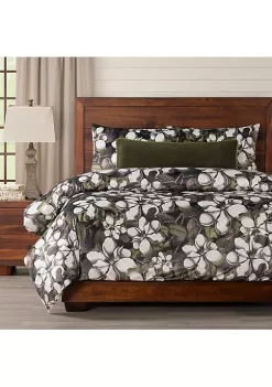 Smithsonian Sweet Magnolias Duvet Set- Full- 5 Piece