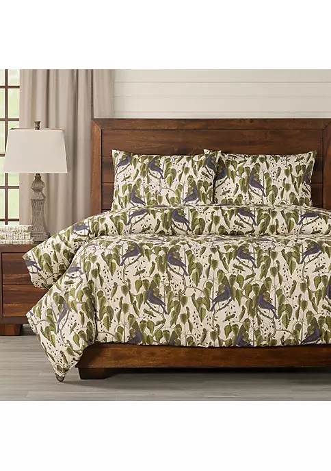 Smithsonian Bluebirds In Paradise Duvet Set- California King- 3 Piece 1 Smithsonian Bluebirds In Paradise Duvet Set- California King- 3 Piece