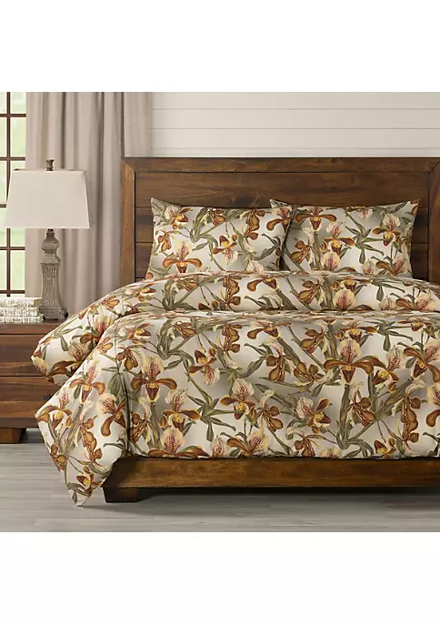 Smithsonian Lady Slipper Duvet Set- California King- 3 Piece 1 Smithsonian Lady Slipper Duvet Set- California King- 3 Piece